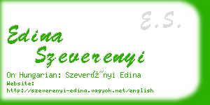 edina szeverenyi business card